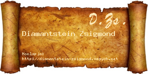Diamantstein Zsigmond névjegykártya